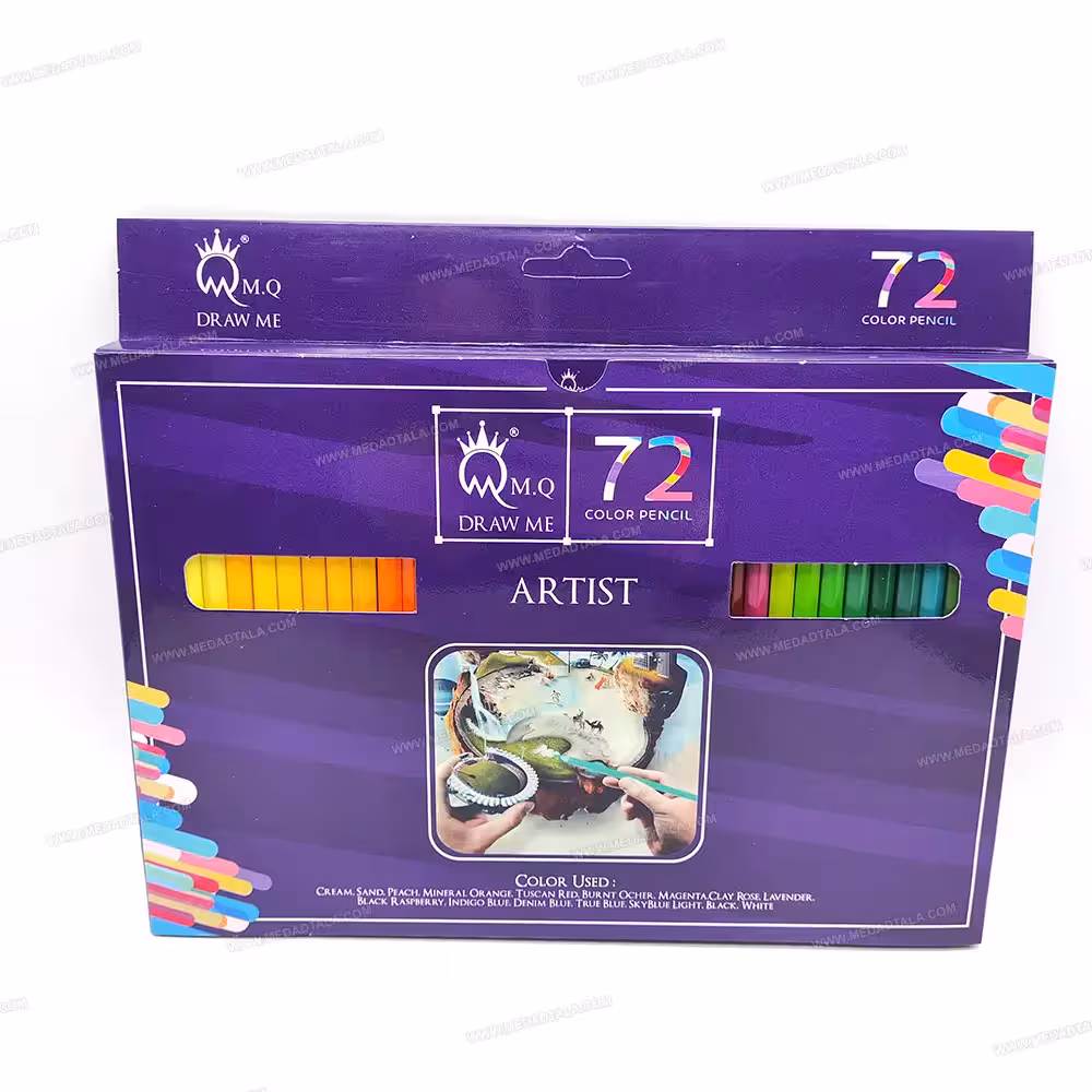 مداد رنگی 72 رنگ جعبه مقوایی آرتیست ام کیو MQ