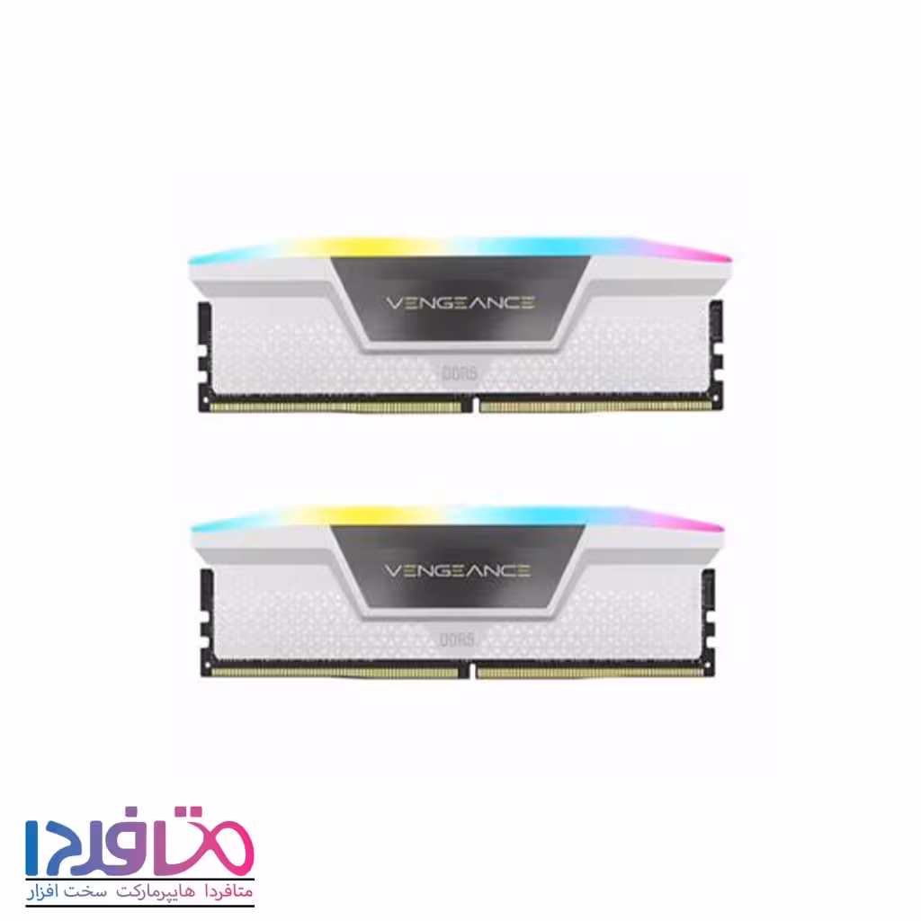 رم کورسیر دو کاناله 64 گیگابایت مدل VENGEANCE RGB PRO White فرکانس 5600 مگاهرتز