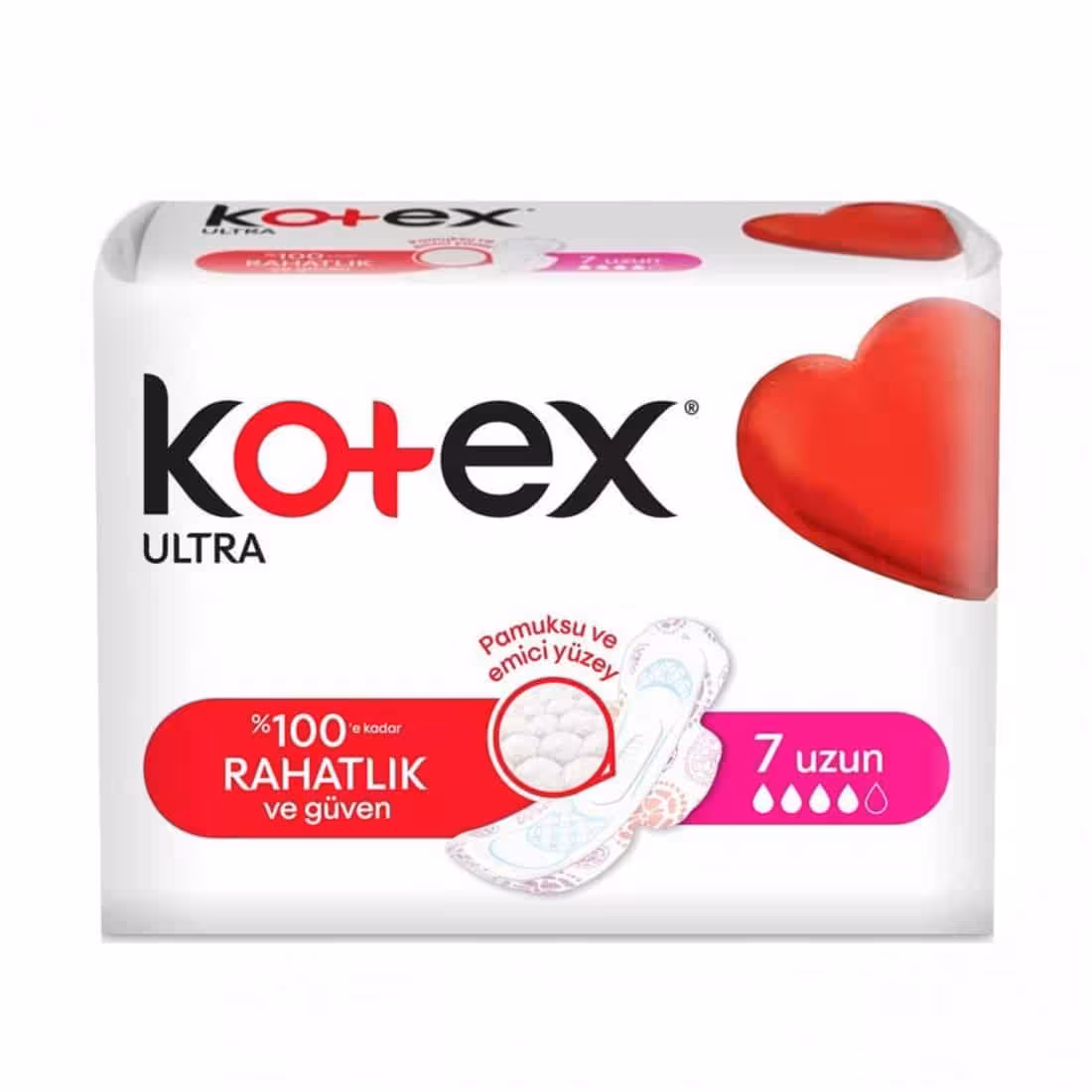 نوار بهداشتی کوتکس kotex بلند مدل Ultra بسته 7 عددی