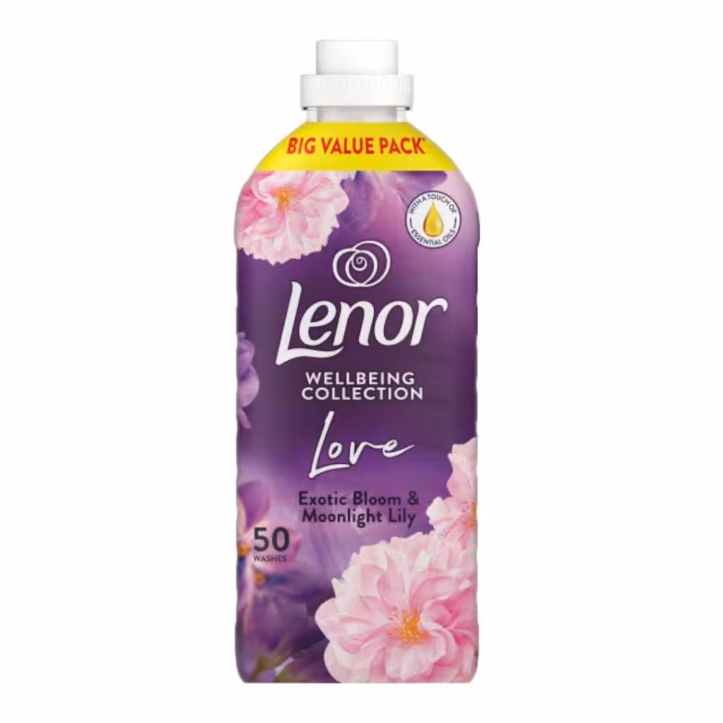 نرم کننده فابریک لنور Exotic Bloom And Moonlight Lily رایحه شکوفه بهاری حجم 1.650 لیتر