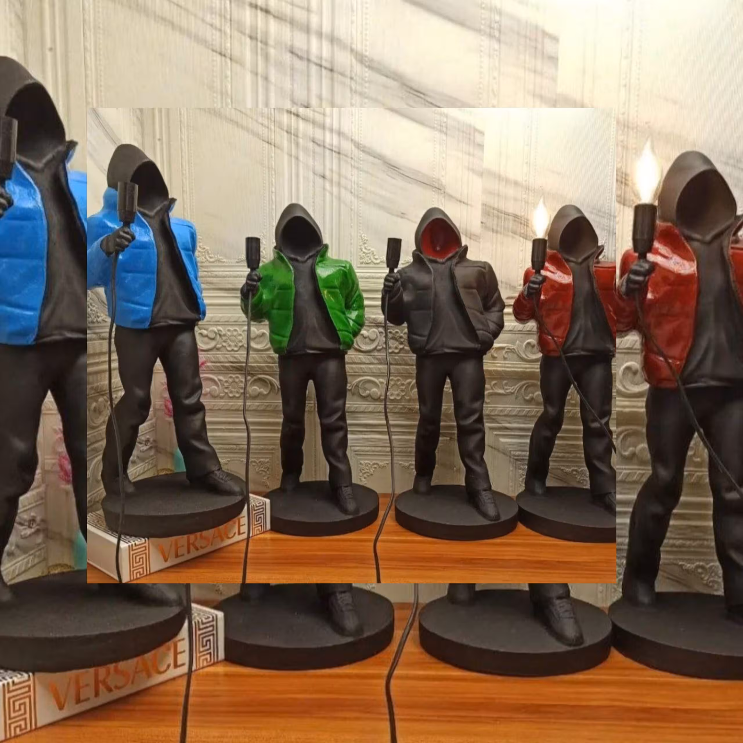 مجسمه آباژور مانکن در چهار رنگ