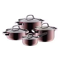 سرویس قابلمه 8 پارچه فولادی برند WMF آلمان مدل Fusiontec Mineral