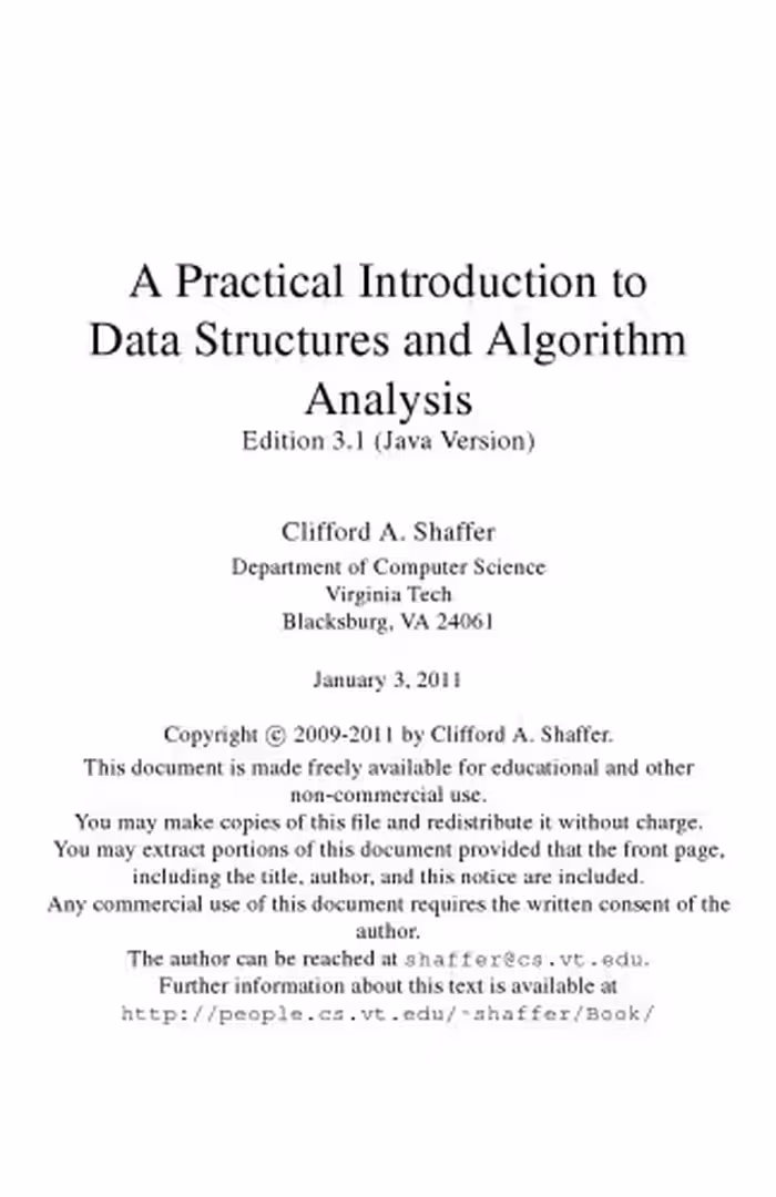 خرید و دانلود نسخه کامل کتاب Practical Introduction to Data Structures and Algorithms, Java Edition