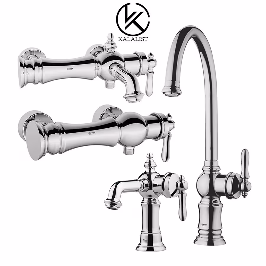 شیرآلات برند شودر مدل بیزانس کروم