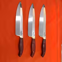 کارد آشپزخانه منفرد سایز5 تیغه استیل فولاد زد زنگ دسته پادوک اصل زنجان (تکی)