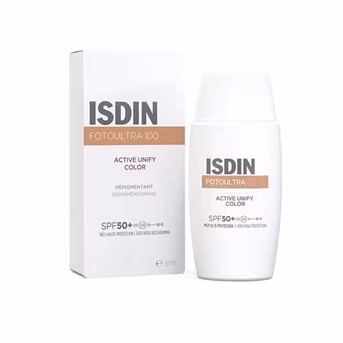 ضد آفتاب ضد لک اکتیو یونیفای ایزدین رنگی Isdin Fotoultra 100 Active Unify Color Fluid حجم 50 میل