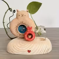 گلدان گربه ماهی به دل با انار طرح پنج