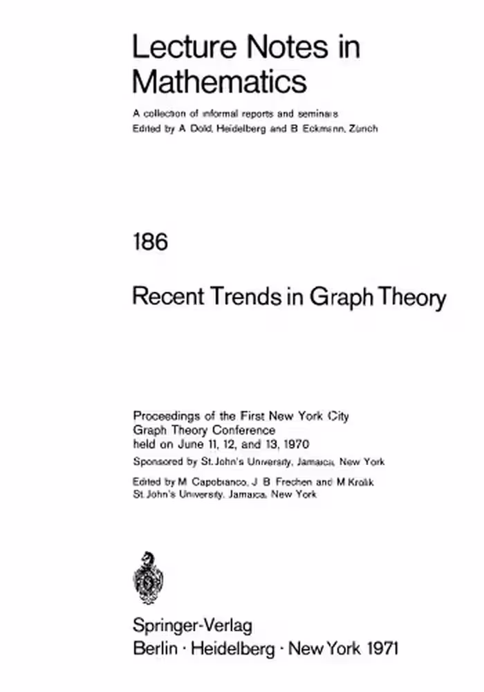 خرید و دانلود نسخه کامل کتاب Recent Trends in Graph Theory
