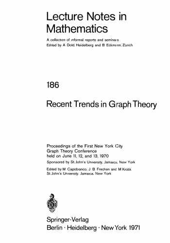 خرید و دانلود نسخه کامل کتاب Recent Trends in Graph Theory