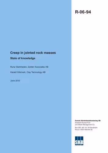 خرید و دانلود نسخه کامل کتاب Creep in jointed rock masses. State of knowledge