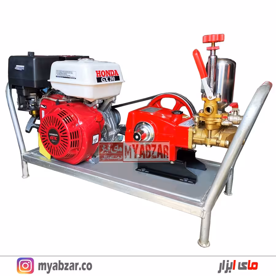 سمپاش و موتور آب 13 اسب هوندا اصلی و پمپ 90 بار یاماها