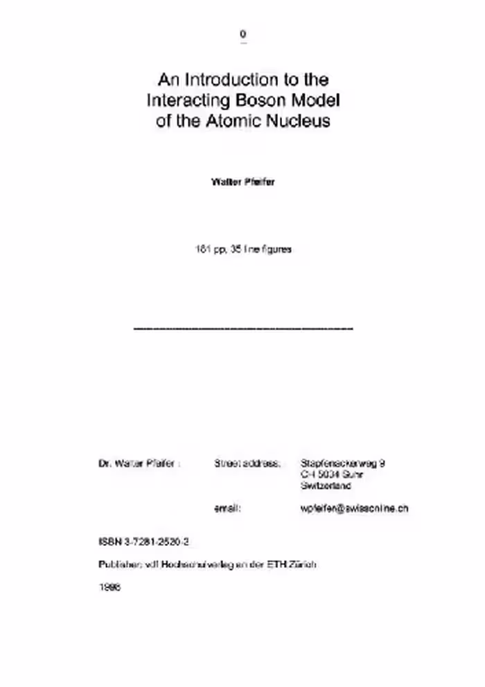 خرید و دانلود نسخه کامل کتاب An Introduction to the Interacting Boson Model of the Atomic Nucleus