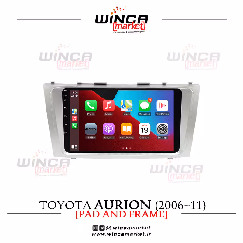 مانیتور تویوتا آریون 2006-2011 فابریک اندروید سری M200 اپل کارپلی
