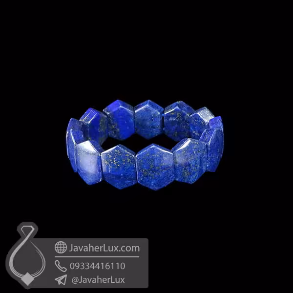 دستبند سنگ لاجورد _ کد : 400472