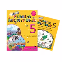 کتاب جولی فونیکس پنج اکتیویتی بوک و ورک بوک Jolly Phonics Activity Book 5   Work book