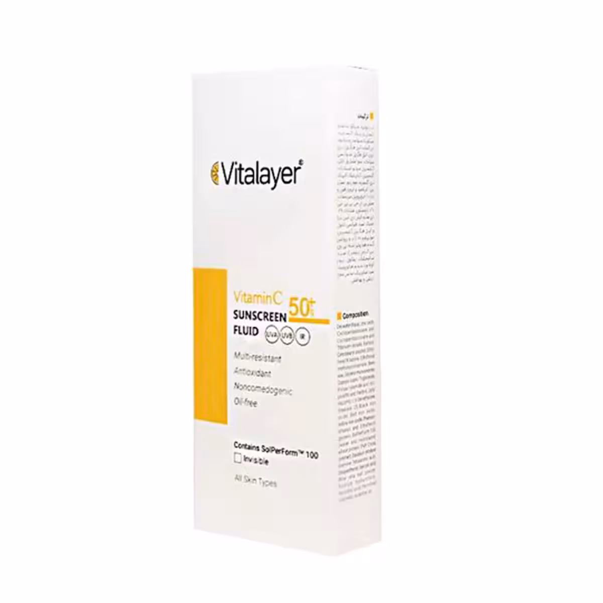 فلوئید ضد آفتاب بی رنگ SPF50 حاوی ویتامین ث ویتالایر