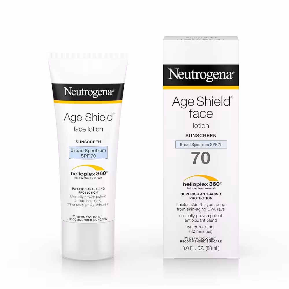 ضد آفتاب spf 70 مدل AGE SHIELD FACE حجم 88 میل نوتروژینا - Neutrogena