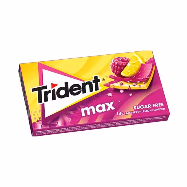 آدامس مکس تریدنت با طعم تمشک و لیمو بسته 14 عددی