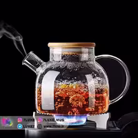 قوری پیرکس درب بامبو، حجم 1000 میل