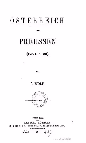 خرید و دانلود نسخه کامل کتاب Österreich und Preußen (1780 - 1790)