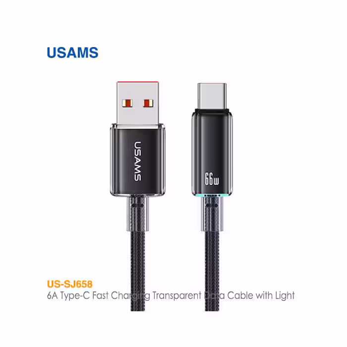 کابل فست شارژ 66 وات Type-C یوسمز US-SJ658