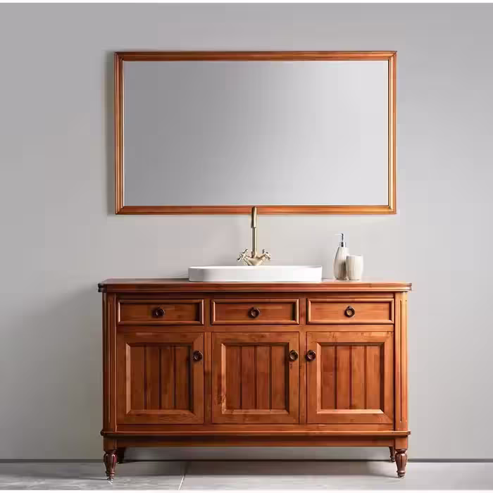 کابینت و روشویی طرح چوب وینتیج Vintage ابعاد 55 * 137 سانتیمتر