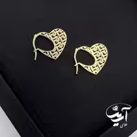 گوشواره طلا قلب فیوژن با قفل محکم