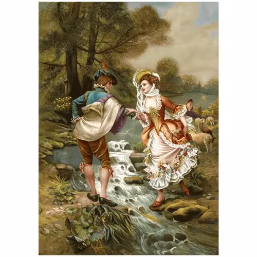 نخ و نقشه فرانسوی طرح رقص عاشقانه کد 24245