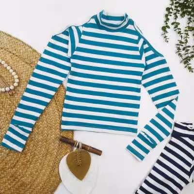 کراپ کبریتی راه راه سرشانه باز کد 8680