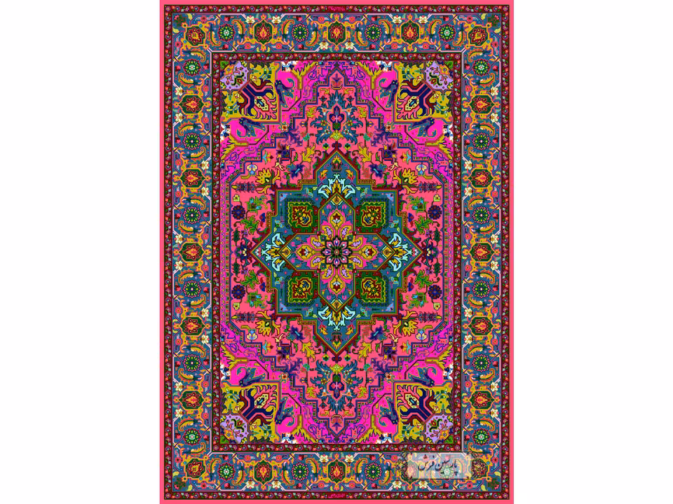 خرید نخ و نقشه فرش طرح قالیچه هریس- کد NZ2805