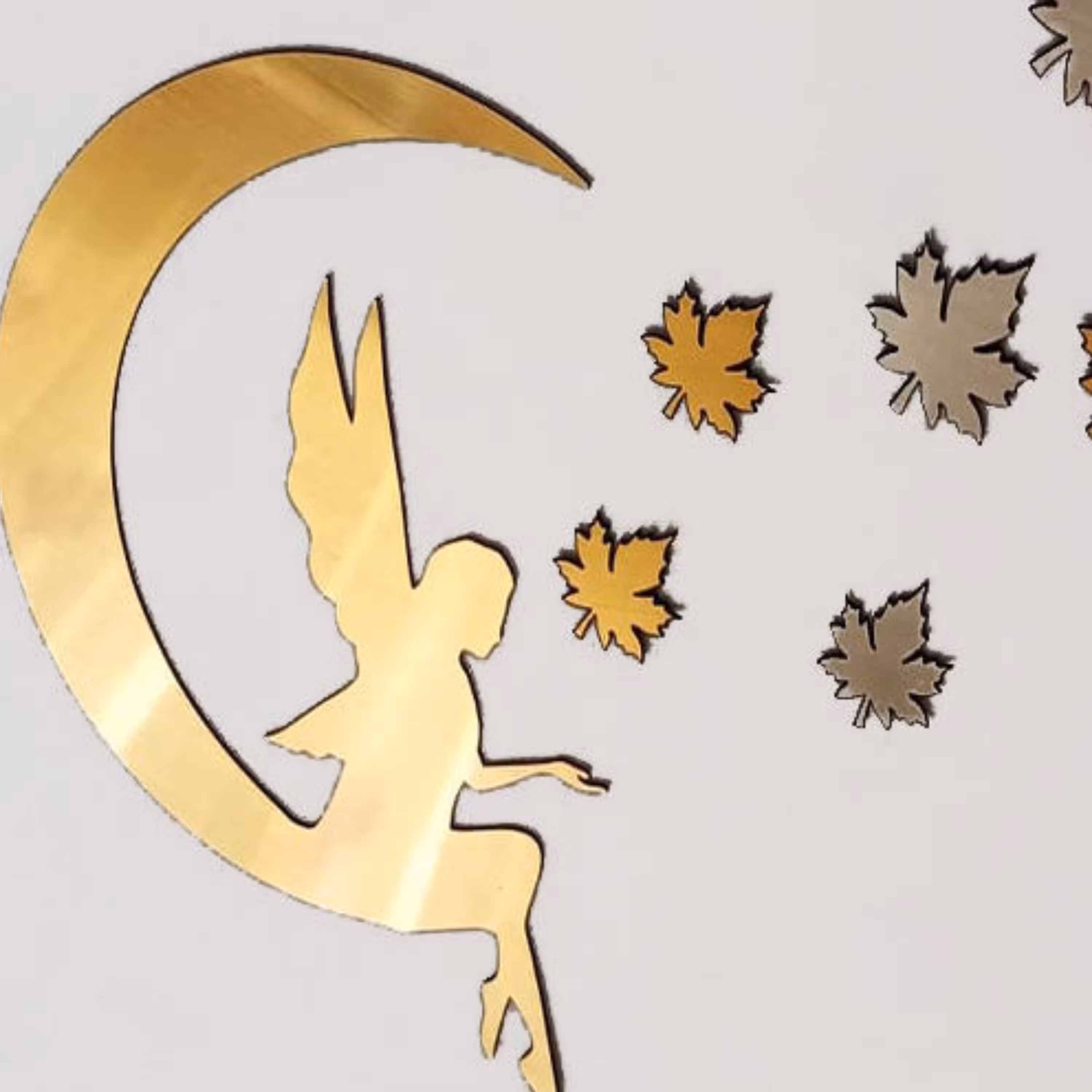 آینه پدیده پلاس طرح ماه و پری و برگ کد 1003