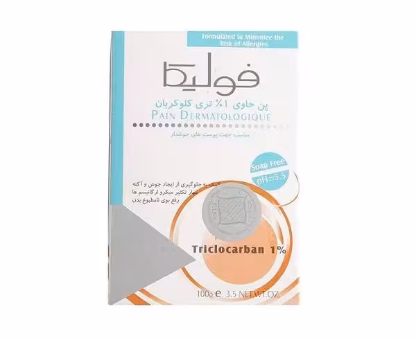 صابون ضد جوش فولیکا مدل Tcc ضد آکنه مقدار 100 گرم