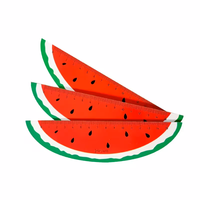 خط کش چوبی 15 سانتیمتری طرح هندوانه