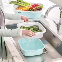 سرویس 8 پارچه آبکش و لگن نسیم لیمون