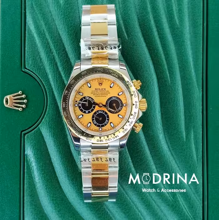 ساعت مردانه رولکس دیتونا طلایی سیلور کیفیت مستر