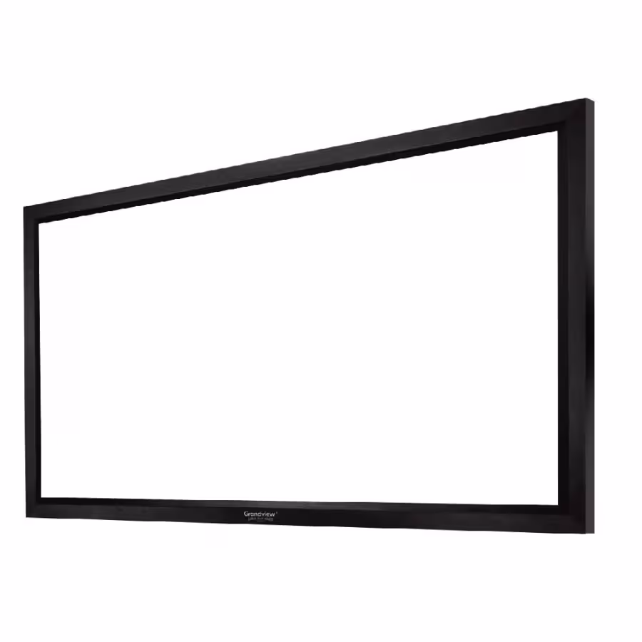 پرده نمایش یا پرده پروژکتور - با قاب ثابت - 150 × 266 سانتیمتر | برابر با 120 اینچ واید - PU-G120 WB7 - گرندویو Grandview - دارای پارچه Full HD سفید رنگ
