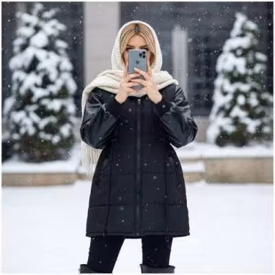 کاپشن استین چرم