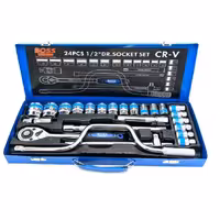 جعبه بکس فلزی باس مدل BS_123T160_24 مجموعه 24 عددی | کالا مکس