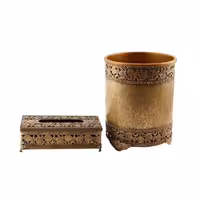 ست سطل و جای دستمال کاغذی دیانا آنتیک