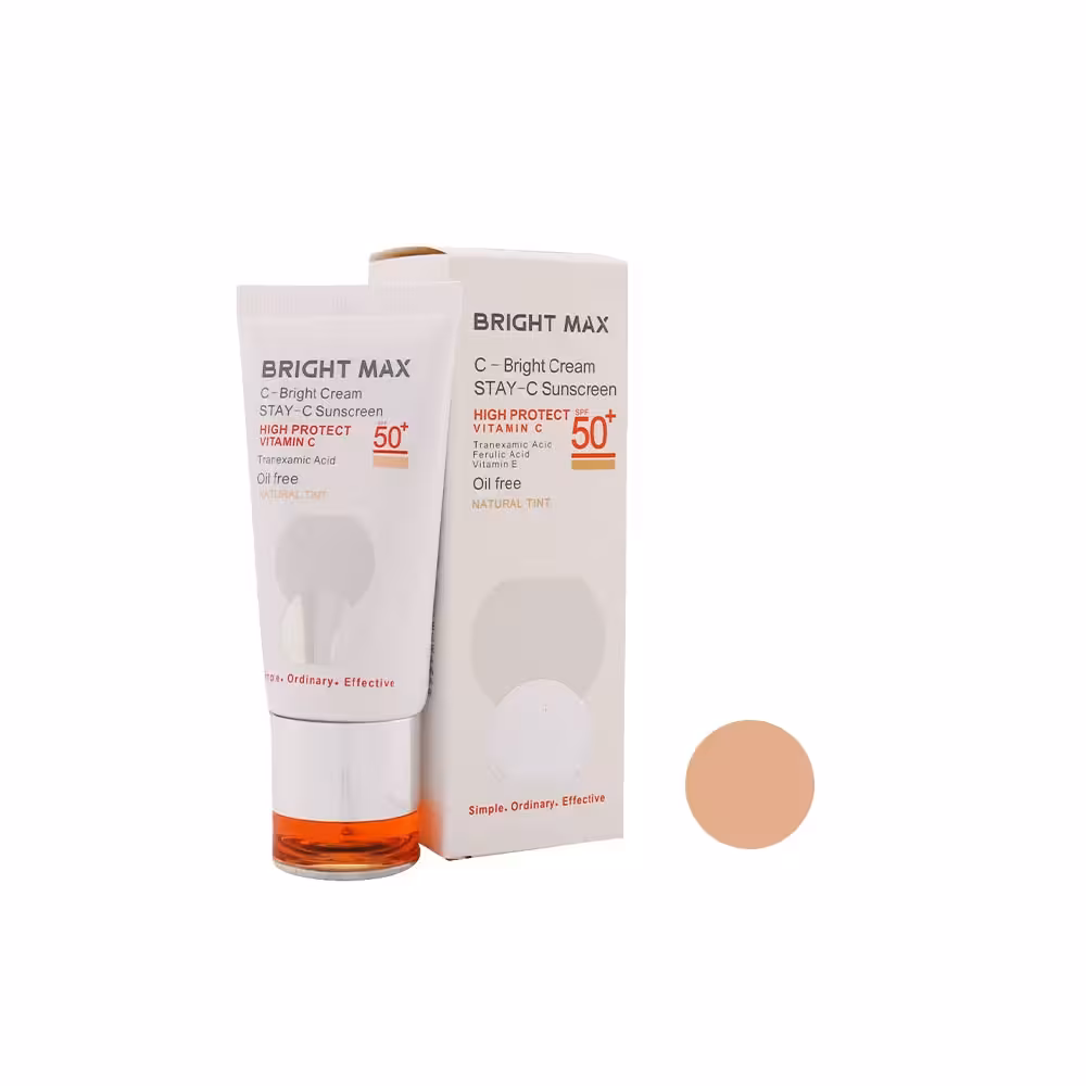 کرم ضدآفتاب  SPF50 رنگ طبیعی سی‌برایت برایت مکس 50 میلی‌لیتر Bright Max