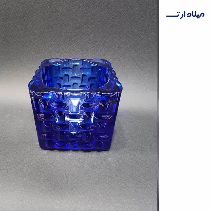 جا شمعی حصیری آبی 6.5در6.5ارتفاع6.5