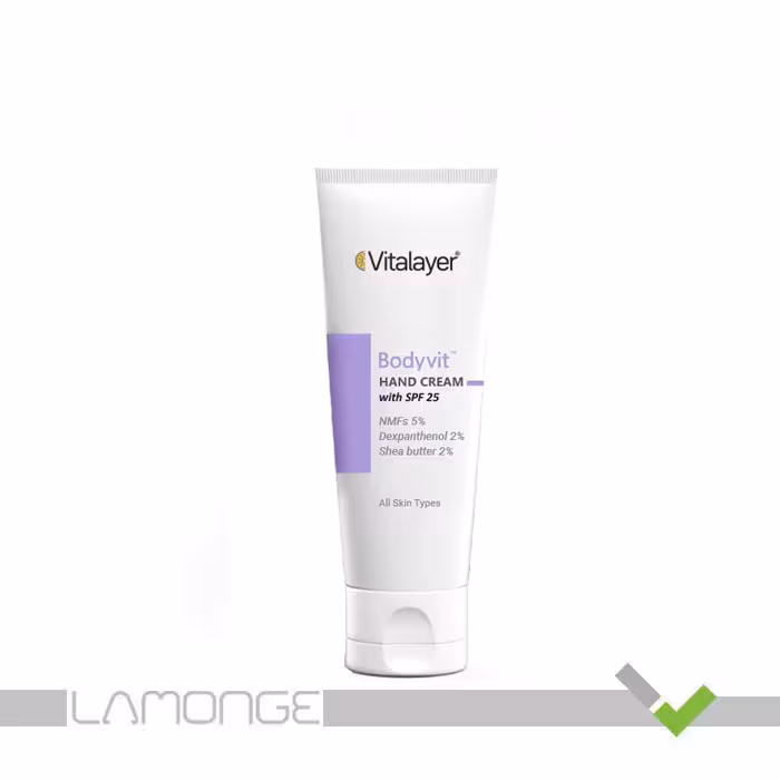 کرم مرطوب کننده دست SPF25 ویتالیر مدل Bodyvit حجم 75 میلی لیتر