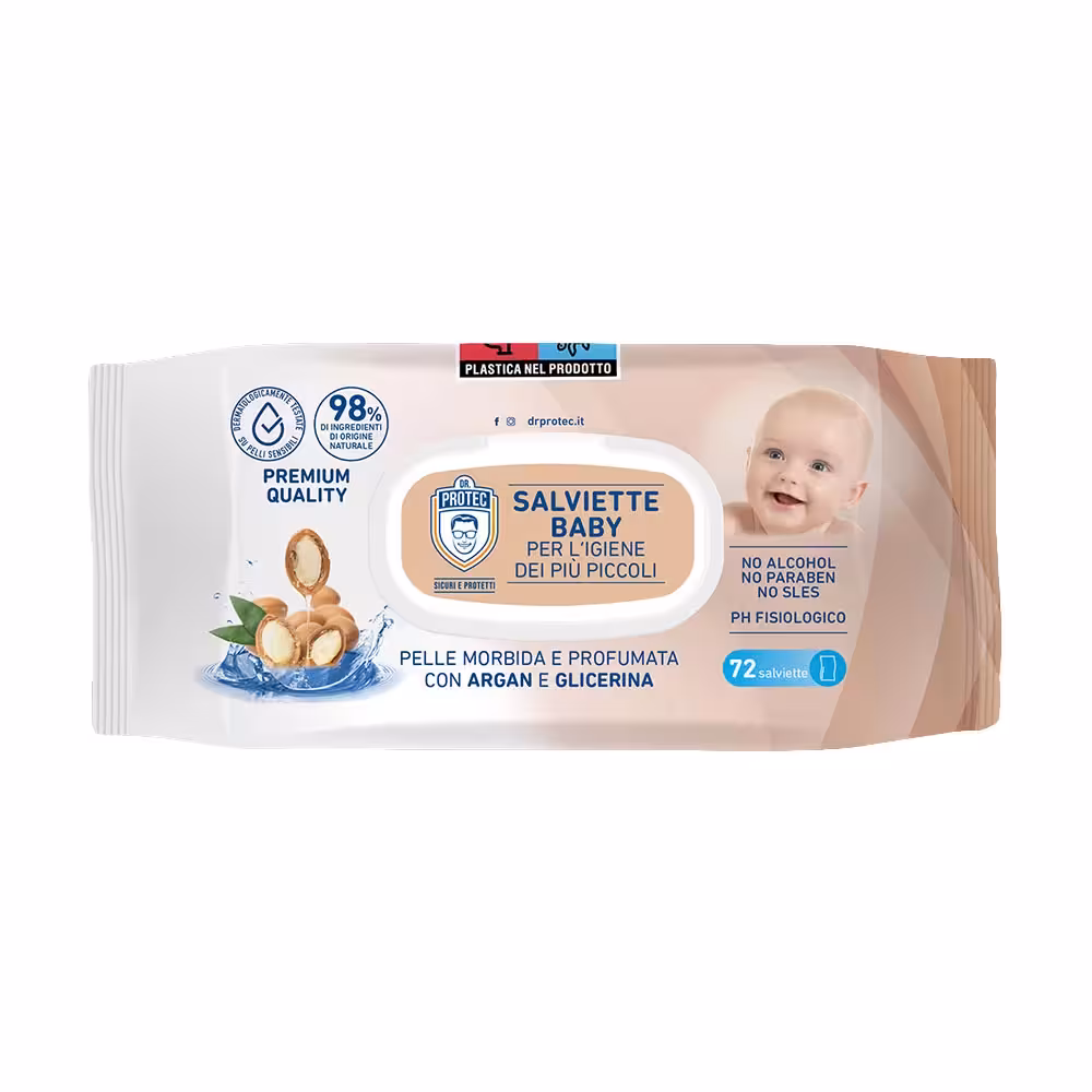 دستمال مرطوب آرگان دکتر پروتک Dr Protec بسته 72 عددی