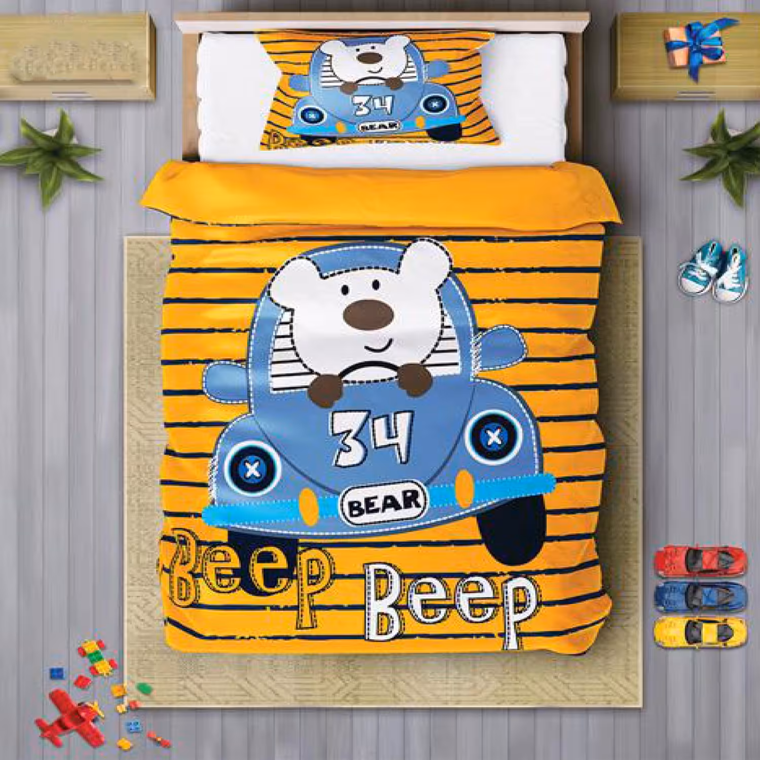 سرویس روتختی پسرانه چیداری مدل 7087 یک نفره چهار تکه