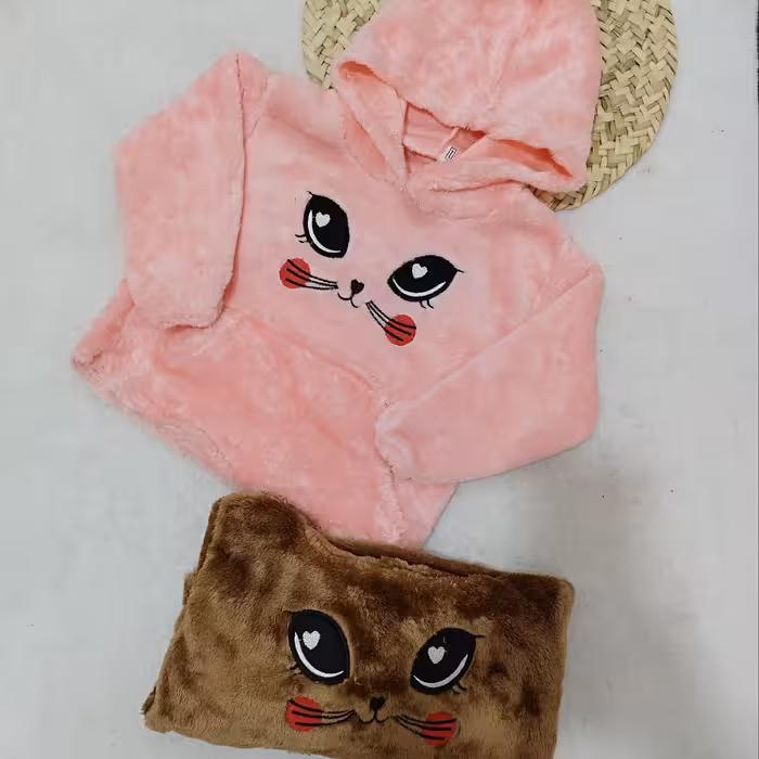 هودی طرح گربه پولیشی اسپرت مناسب 1 تا7 سال 