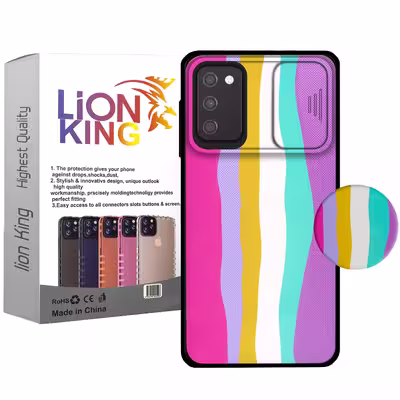 کاور لاین کینگ مدل Raginkamani2 مناسب برای گوشی موبایل سامسونگ Galaxy A03s به همراه پایه نگهدارنده