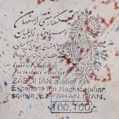 رومیزی قلمکار زابلیان مدل ممتاز طرح پریوش کد MQ100RGB