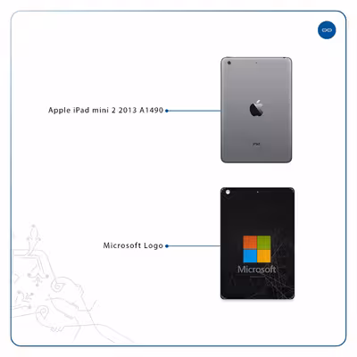 برچسب پوششی ماهوت مدل Microsoft-Logo مناسب برای تبلت اپل iPad mini 2 2013 A1490
