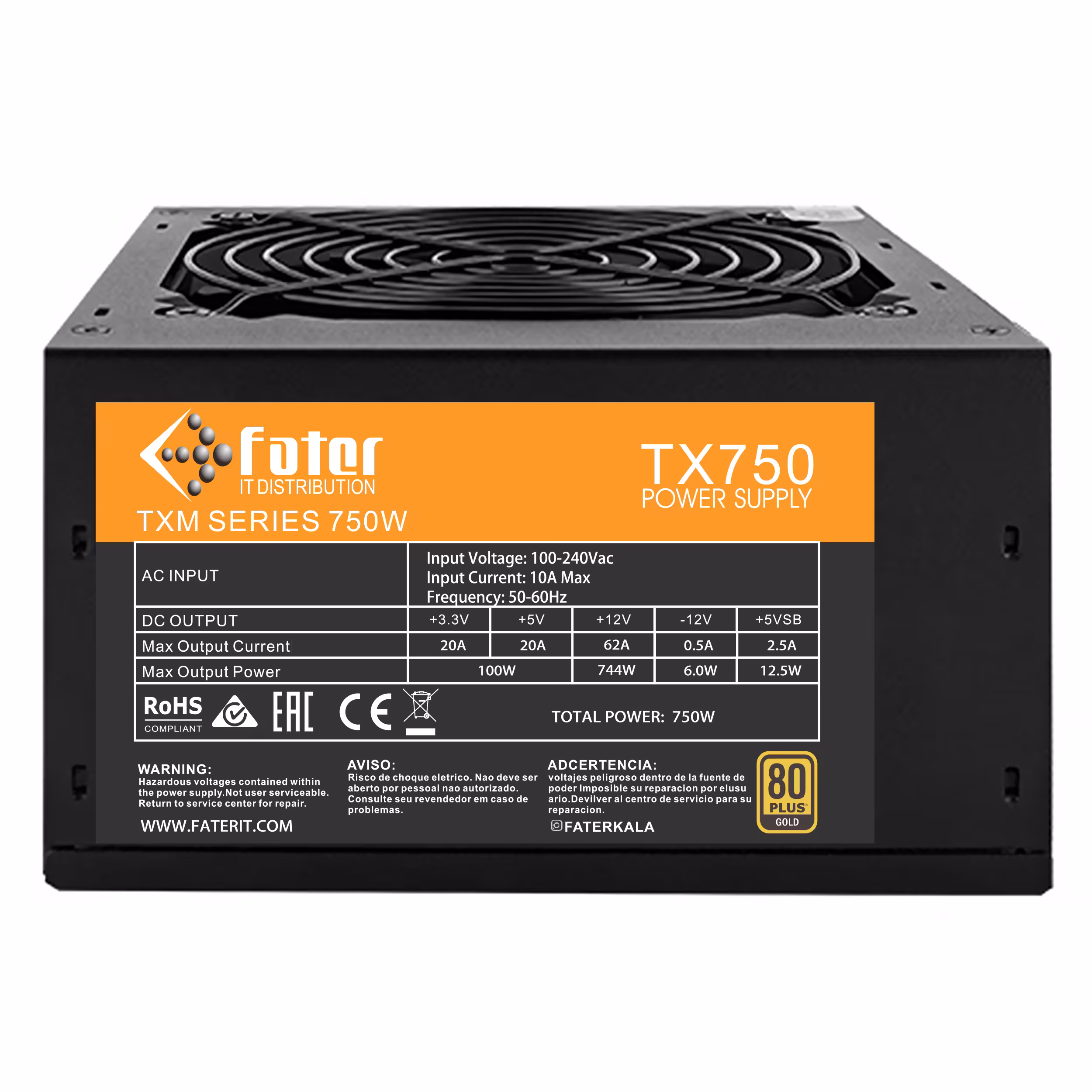 منبع تغذیه کامپیوتر فاطر مدل TX750