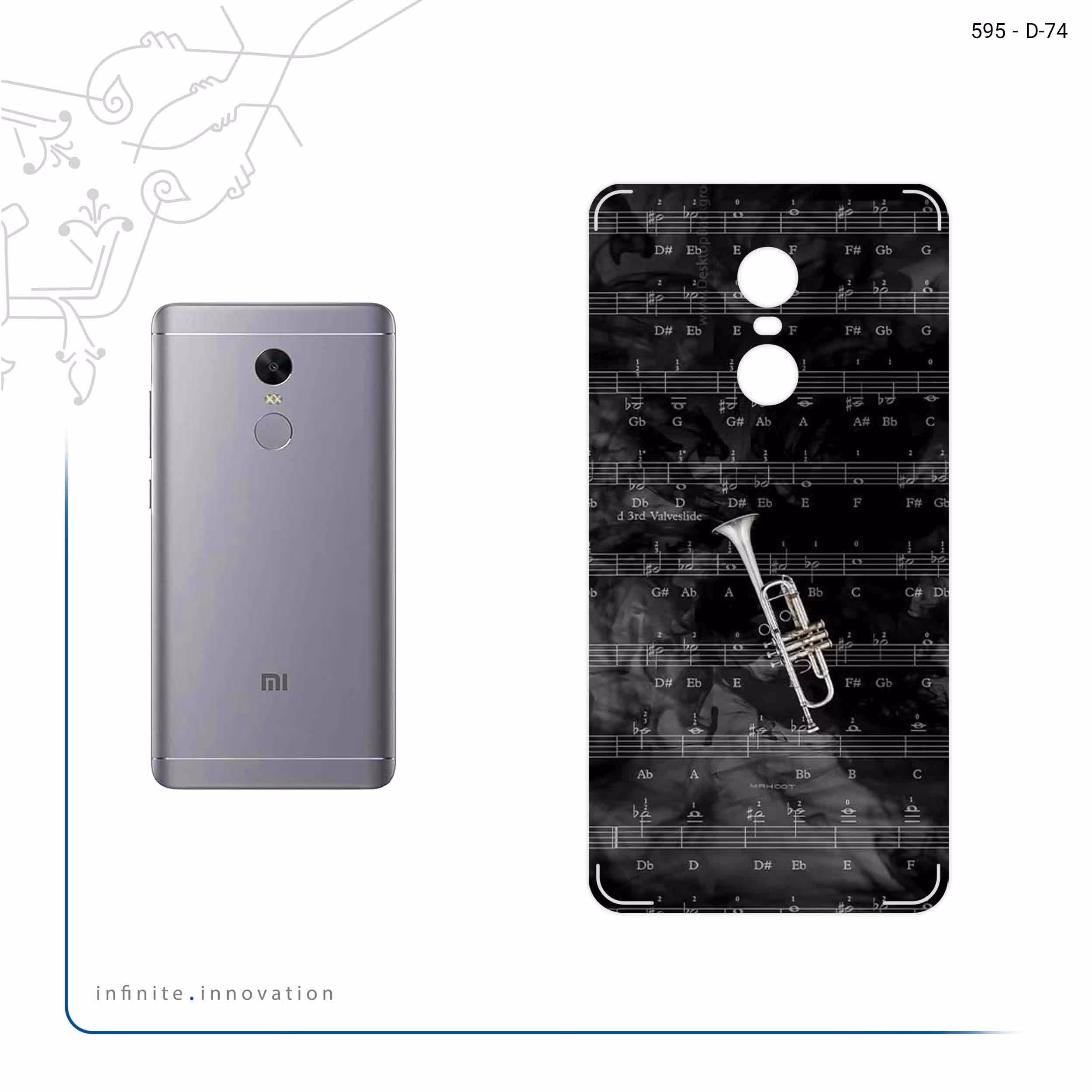 برچسب پوششی ماهوت مدل Trumpet مناسب برای گوشی موبایل شیائومی Redmi Note 4X